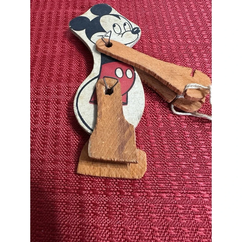 Mickey Mouse Wooden Trapeze Toy Walt Disney Productions Vintage